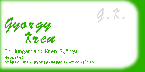 gyorgy kren business card